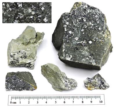 Galena on Quartz, Dylife. (CWO) Bill Bagley Rocks and Minerals
